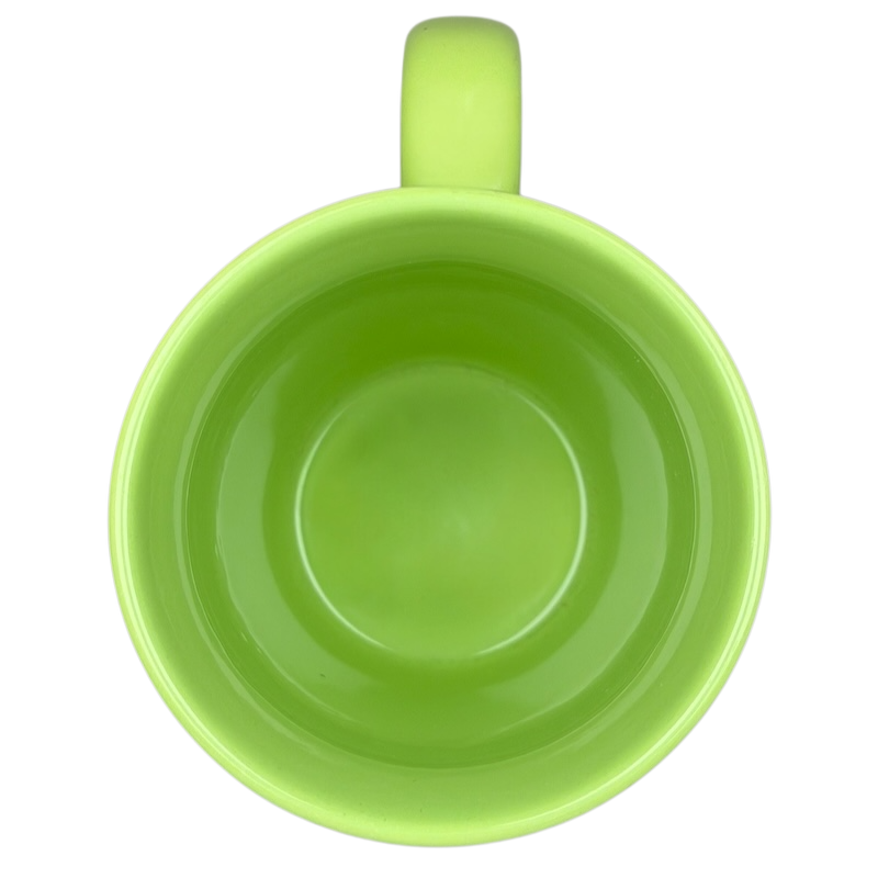 Tinker Bell Floral Collectible Mug Disney Store with a vibrant green interior for fans of Disney merchandise