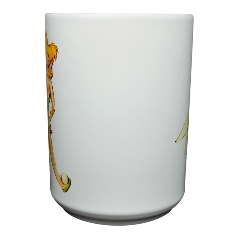 Tinker Bell Tink Sketch Mug Disney Store featuring colorful illustrations of Tinker Bell and her friends