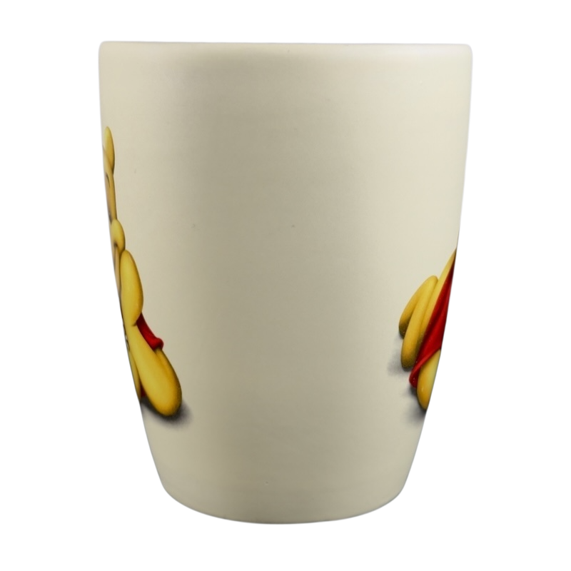 Disney vintage Winnie the Pooh flowers coffee cup with classic Winnie the Pooh design on white ceramic