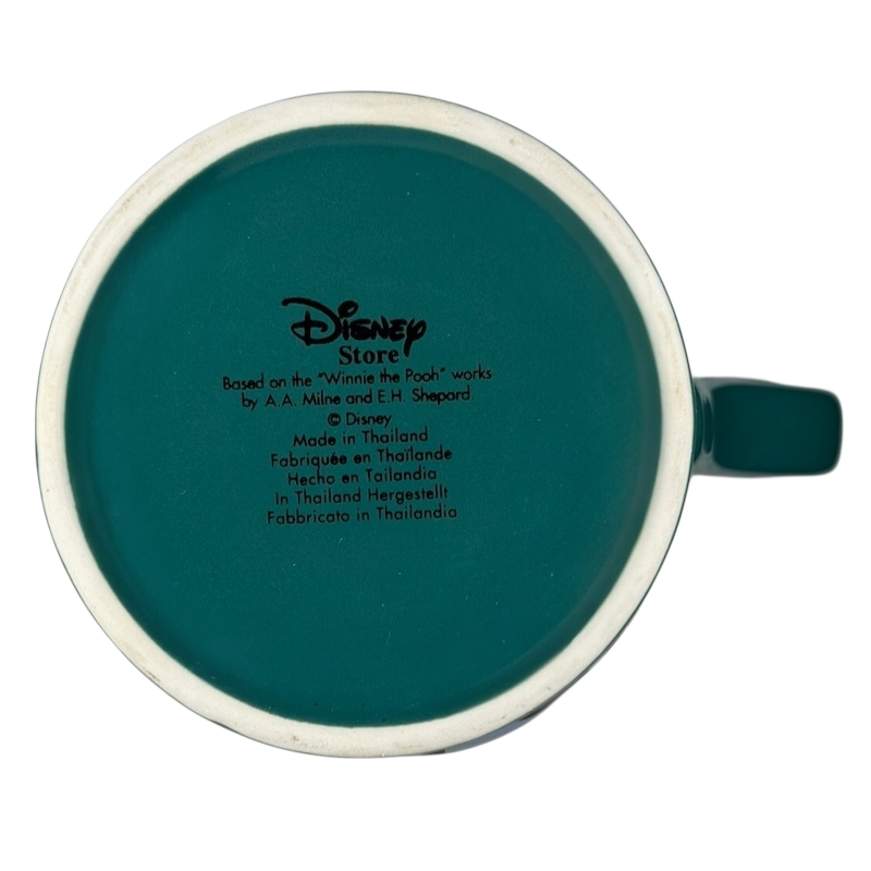 Bottom view of a Tigger comic strip mug Disney featuring details from the Disney Store