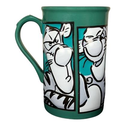 Tigger comic strip mug Disney featuring colorful graphic design of Tigger's playful expressions