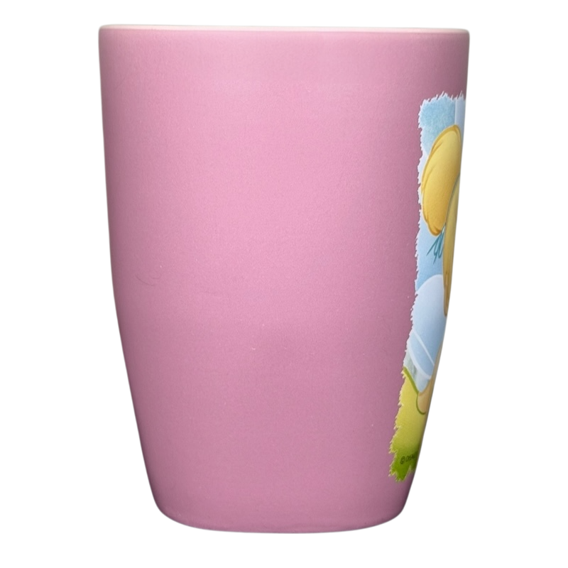 Tinker Bell pink Disney mug featuring a colorful illustration of Tinker Bell