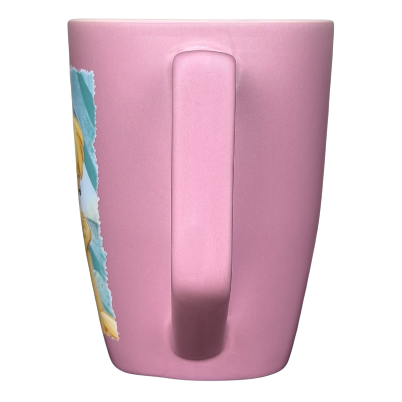 Tinker Bell pink Disney mug featuring a colorful design perfect for fans of the iconic character