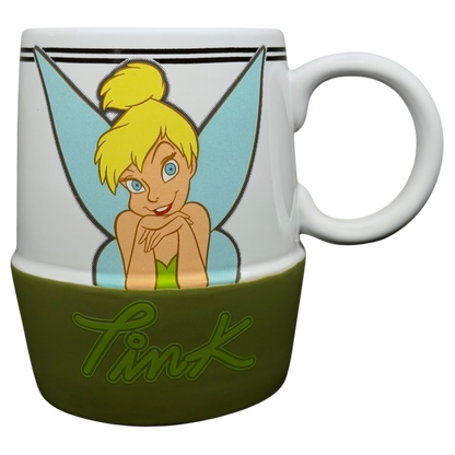 Tinker Bell Tink Two-Tone Mug Disney Store featuring a playful design with Tinker Bell on the front