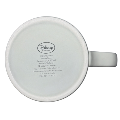 Bottom view of Disney Tow Mater cup vintage showing Disney Store logo and product details
