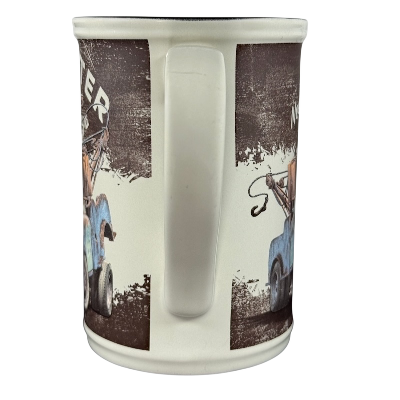 Disney Tow Mater cup vintage featuring classic Tow Mater design on a white ceramic mug