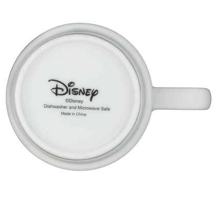 Bottom view of Disney Villains Evil Queen stackable mug with dishwasher and microwave safe label