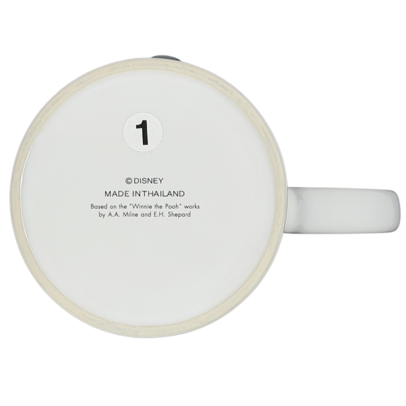 Bottom view of Winnie The Pooh Embossed Mug Disney showcasing its design and origin details