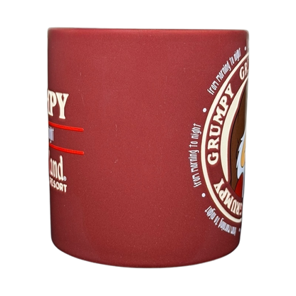 Grumpy Snow White Dwarf Etched Mug Disneyland featuring vibrant colors and character design