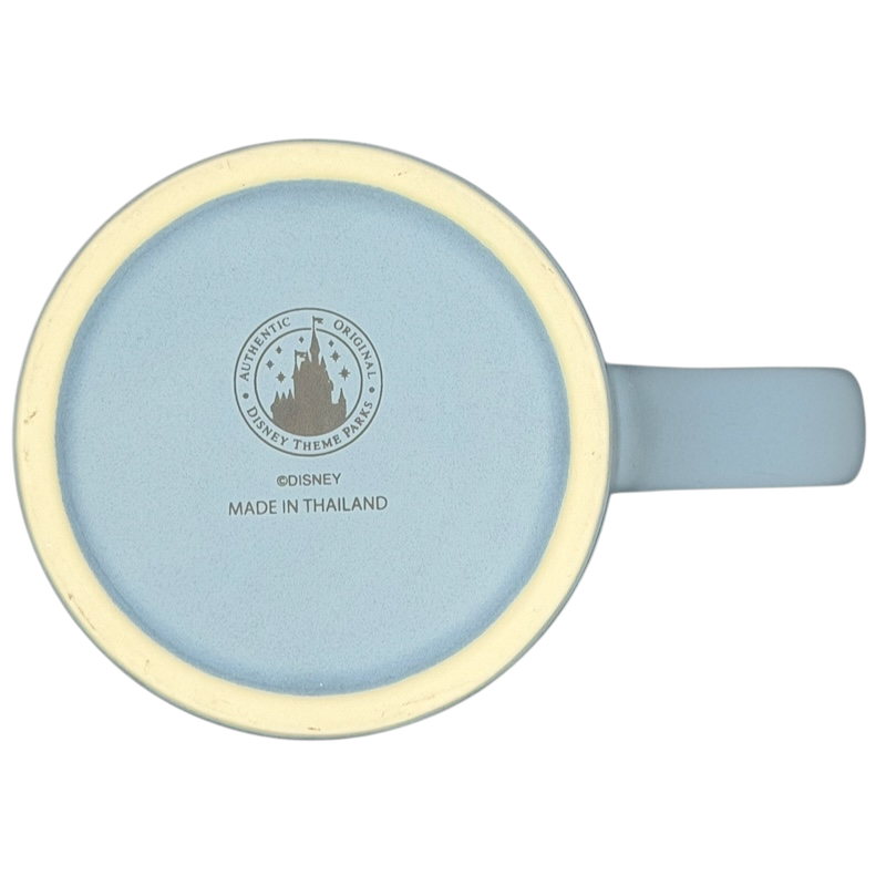 Bottom view of Disney Mickey Mouse 5 Poses Disneyland Mug showing branding and details