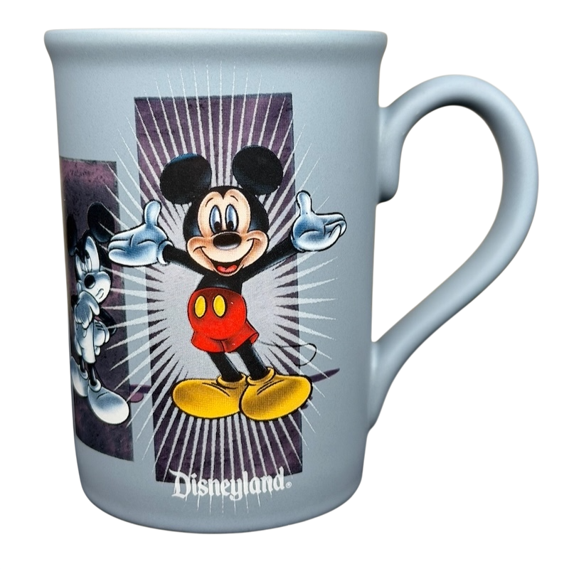 Mickey Mouse 5 Poses Disneyland Mug featuring classic Mickey Mouse illustrations and vibrant colors