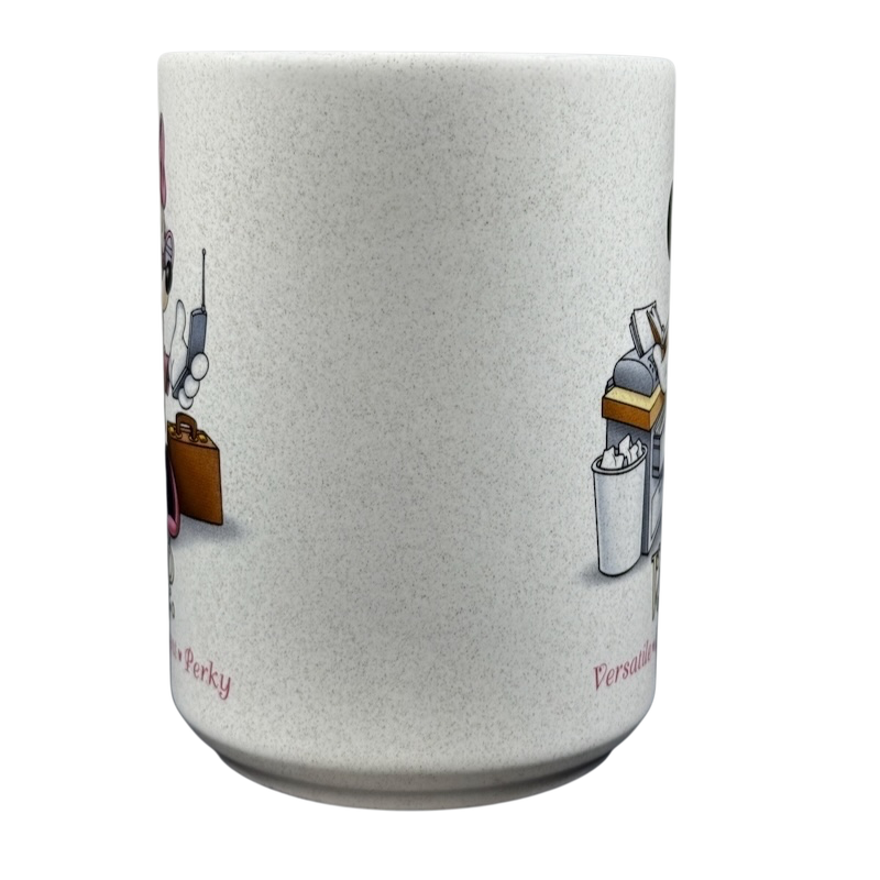 Disneyland Minnie Mouse VIP vintage mug featuring colorful character art and a playful design