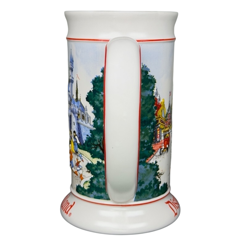 Disneyland Sleeping Beauty Castle Main Street USA Stein Mug with colorful artwork and a sturdy handle