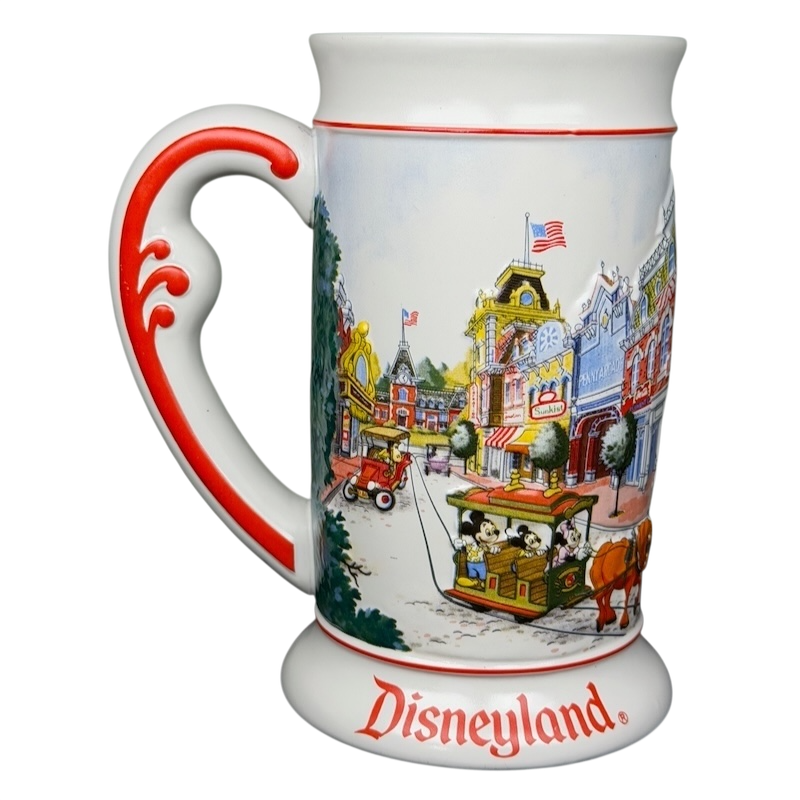 Disneyland Sleeping Beauty Castle Main Street USA Stein Mug featuring iconic scene from the park