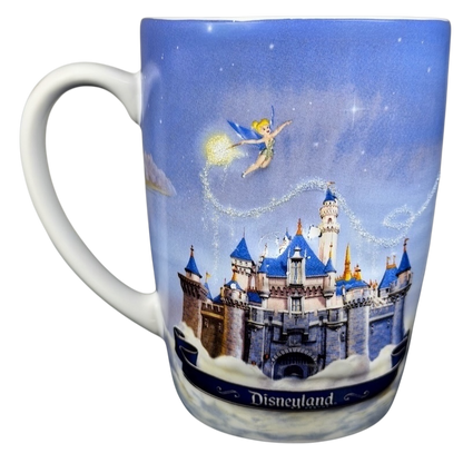 Disneyland Sleeping Beauty Castle mug featuring Tinkerbell and a beautiful castle design