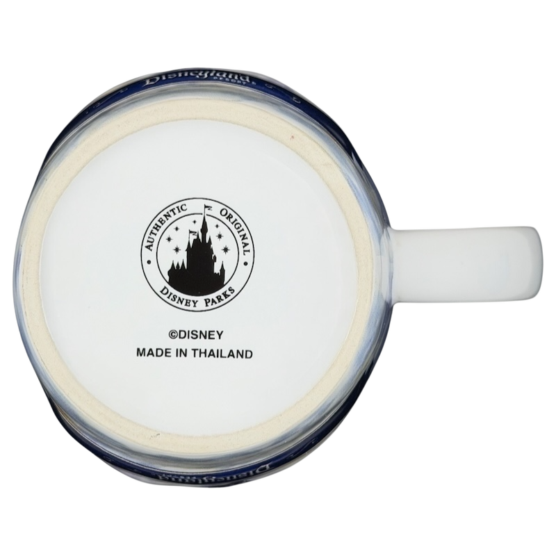 Disneyland Sleeping Beauty Castle mug featuring intricate design and Disney logo on the bottom