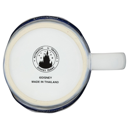 Disneyland Sleeping Beauty Castle mug featuring intricate design and Disney logo on the bottom