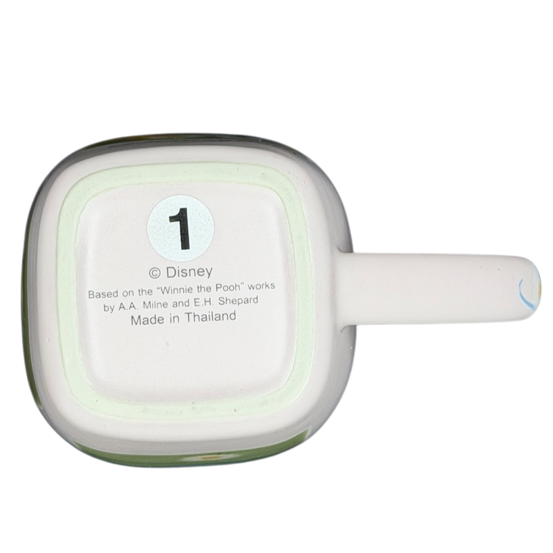 Bottom view of Disneyland Winnie the Pooh Make A Wish vintage mug with detailed markings