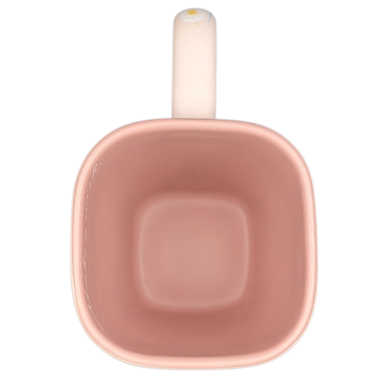 Disneyland Winnie the Pooh Make A Wish vintage mug in soft pink color with rounded edges