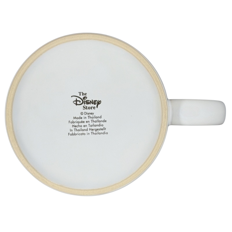 Bottom view of Disney Clock Watcher vintage Donald Duck mug showing manufacturing details