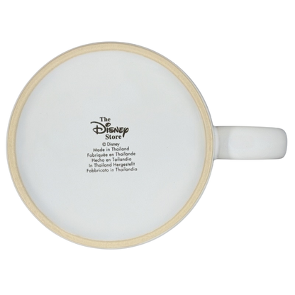 Bottom view of Disney Clock Watcher vintage Donald Duck mug showing manufacturing details