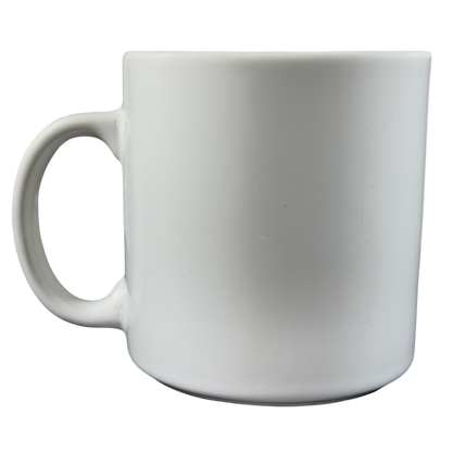 Brinker Ink do not feed the bears vintage mug in classic white design, perfect for coffee lovers