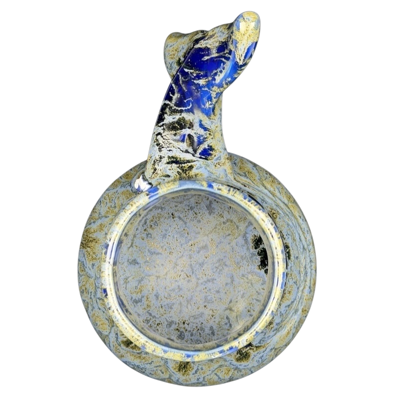 Doug Wylie Whale Tail Handle Mug with a unique design featuring blue and gold tones