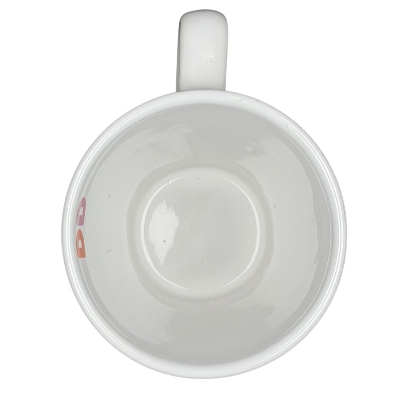 Dunkin Donuts CALIFORNIA Mug featuring a clean white interior design, perfect for coffee lovers