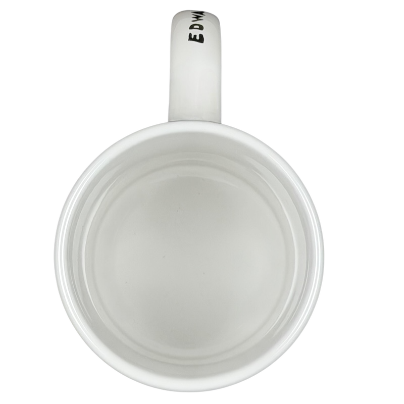 Inside view of the Edward Hopper Nighthawks mug showcasing a classic white ceramic design