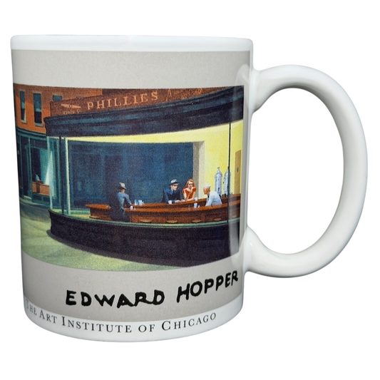 Edward Hopper Nighthawks mug featuring iconic artwork from The Art Institute of Chicago