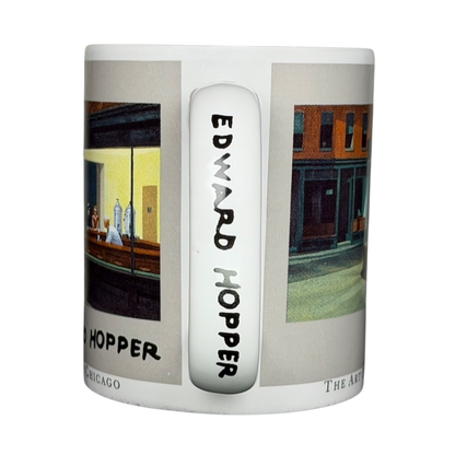 Edward Hopper Nighthawks mug featuring art from The Art Institute of Chicago, showcasing iconic cafe scene