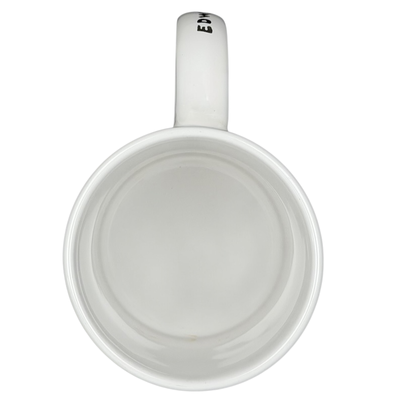 Inside view of Edward Hopper Nighthawks mug featuring a clean white design for art lovers