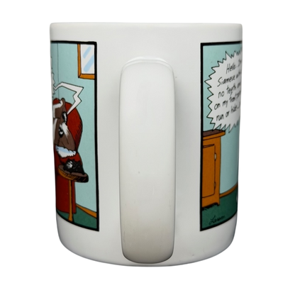 Far Side Dial-a-Cat mug featuring humorous cartoon cat illustrations for cat lovers