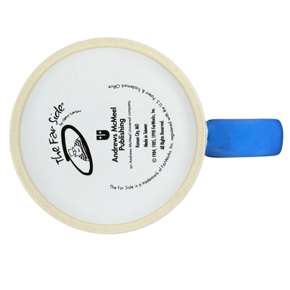 Far Side You Are Mine All Mine vintage mug in light blue with The Far Side logo