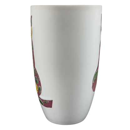 Floral Cat Silhouette Coffee Mug featuring an elegant design and vibrant colors perfect for cat lovers
