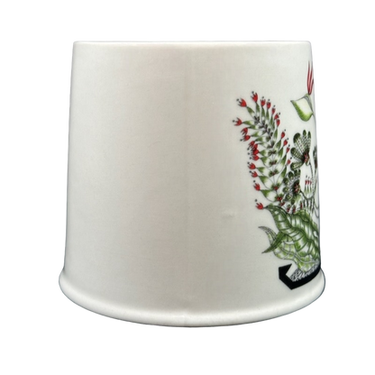 Florence Balducci Botanical Monogram Initial Mug Anthropologie featuring colorful floral designs