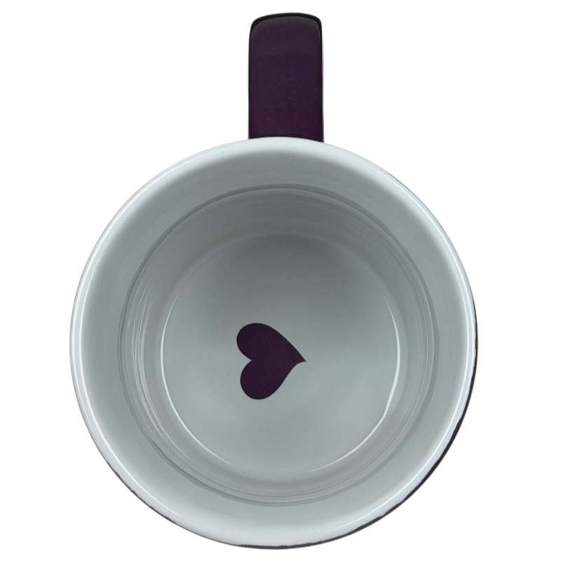Follow Your Heart collectible THL purple mug featuring a heart design inside
