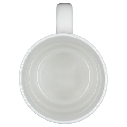 Inside view of a Ford Aerospace vintage mug with a clean, glossy finish