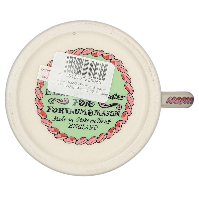 Emma Bridgewater Knickerbocker Glorious collectible mug Fortnum & Mason with decorative design on the base