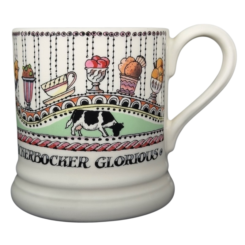 Emma Bridgewater Knickerbocker Glorious collectible mug Fortnum & Mason with colorful dessert motifs