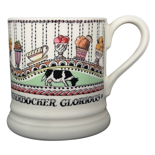 Emma Bridgewater Knickerbocker Glorious collectible mug Fortnum & Mason with colorful dessert motifs