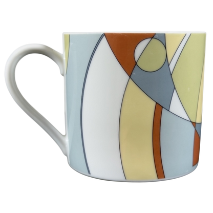Noritake Frank Lloyd Wright collectible geometric mug featuring colorful abstract design