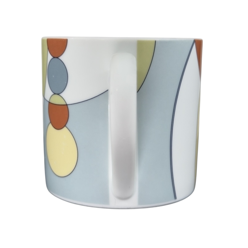 Noritake Frank Lloyd Wright collectible geometric mug with colorful abstract patterns