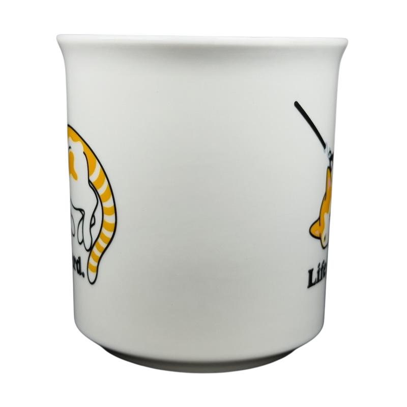 Life is Hard Orange Tabby Cat Mug Fred featuring a playful tabby cat design