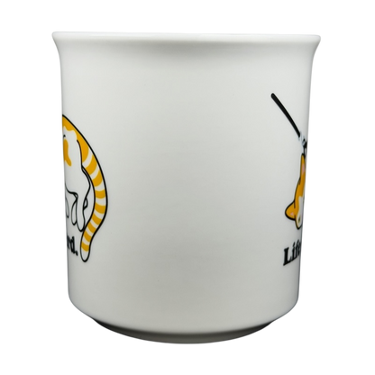 Life is Hard Orange Tabby Cat Mug Fred featuring a playful tabby cat design