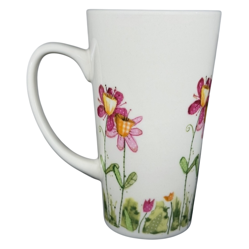 Natural Life Friends Like You Are Precious mug with a floral design and vibrant colors