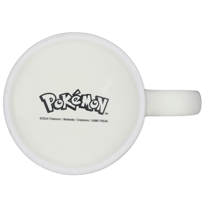 Eevee & Eeveelutions Grid Mug Game Freak with a sleek white design and Pokémon logo on the bottom