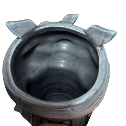 Interior view of Geeki Tiki Winston Hog Life rare collectible tiki mug showcasing detailed design and craftsmanship