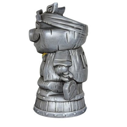 Geeki Tiki Winston Hog Life rare collectible tiki mug with detailed sculpting and silver finish