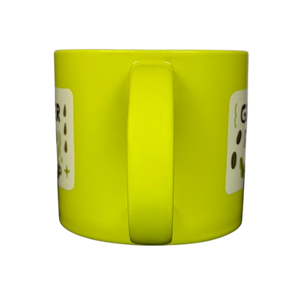 Bright yellow Gender Fluid Pride Mug Target featuring colorful design for inclusive beverage enjoyment